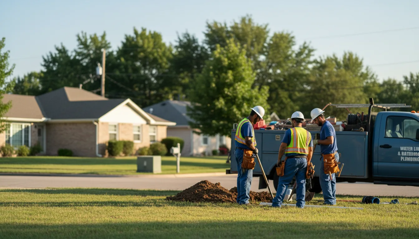 Residential water line and bathroom plumbing service in Brinkley, AR